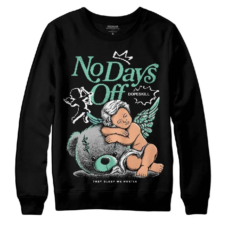 Green Glow 3s DopeSkill Sweatshirt New No Days Off Graphic