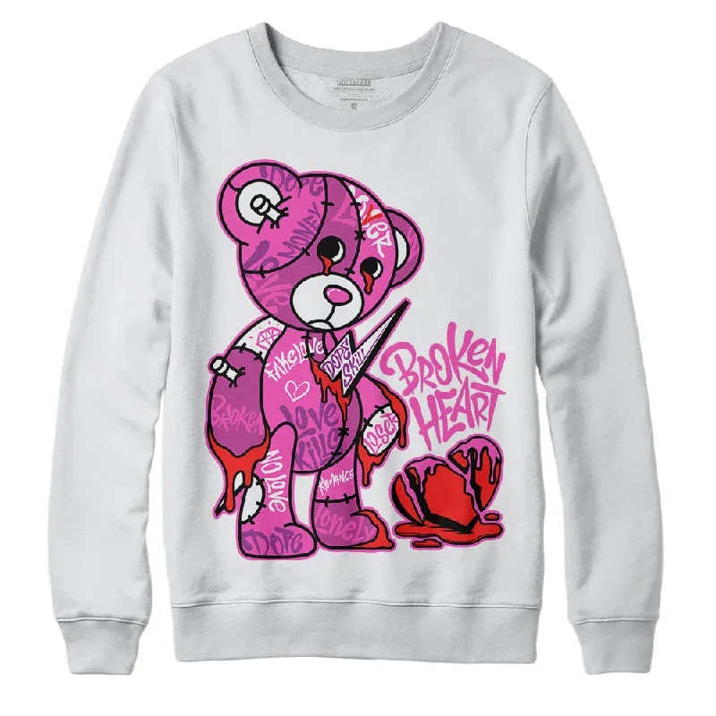 Hyper Violet 4s DopeSkill Sweatshirt Broken Heart Graphic