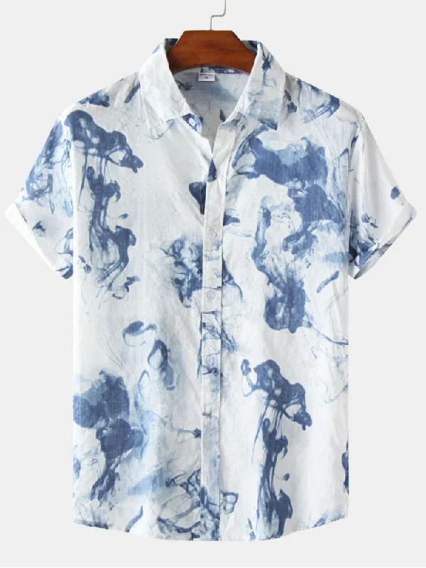 Ink Painting Short Sleeve Shirts