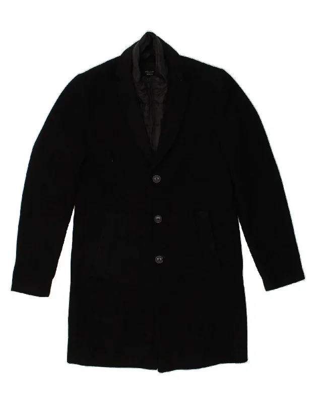 JACK & JONES Mens Overcoat UK 36 Small Black