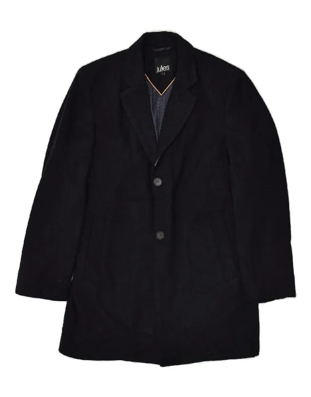 JULES Mens Overcoat UK 40 Large Black Wool