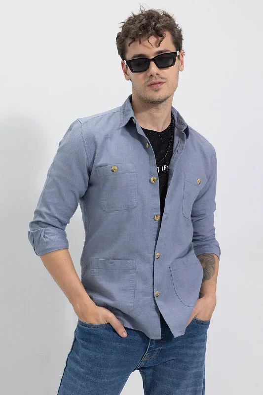 Lin Grey Linen Overshirt