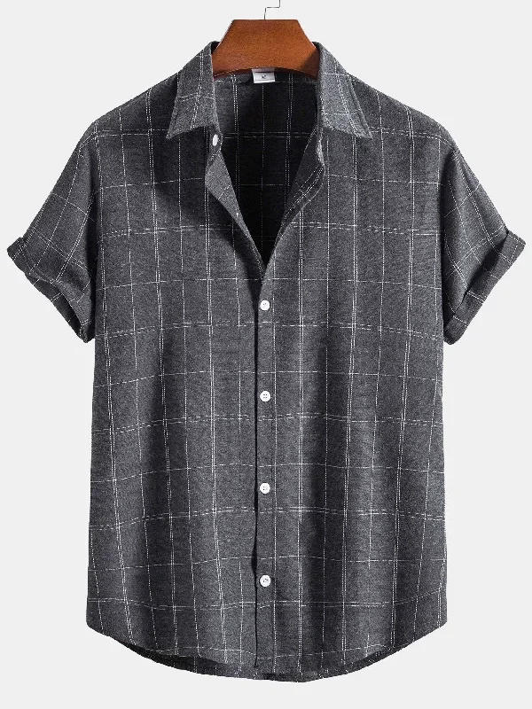 Man Plaid Button Up Shirt