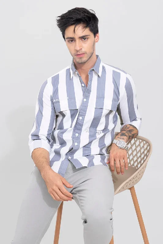 Mark Florentine Blue Stripe Shirt