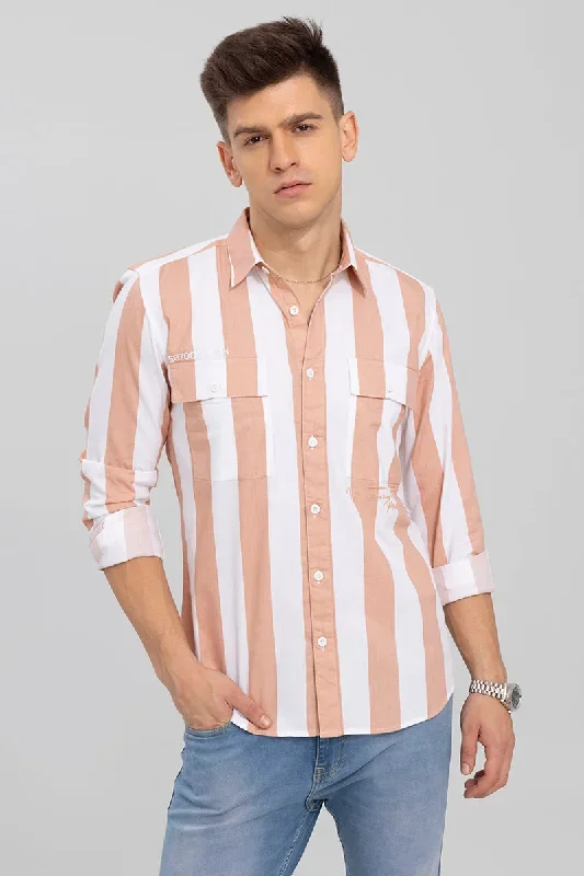 Mark Peach Stripe Shirt