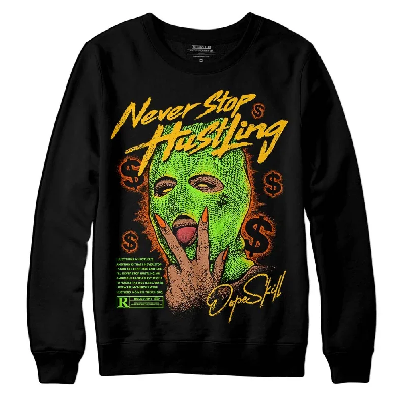 Neon Green Collection DopeSkill Sweatshirt Never Stop Hustling Graphic