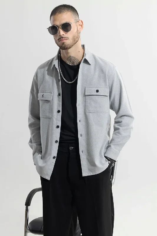 Overflap Ash Grey Overshirt