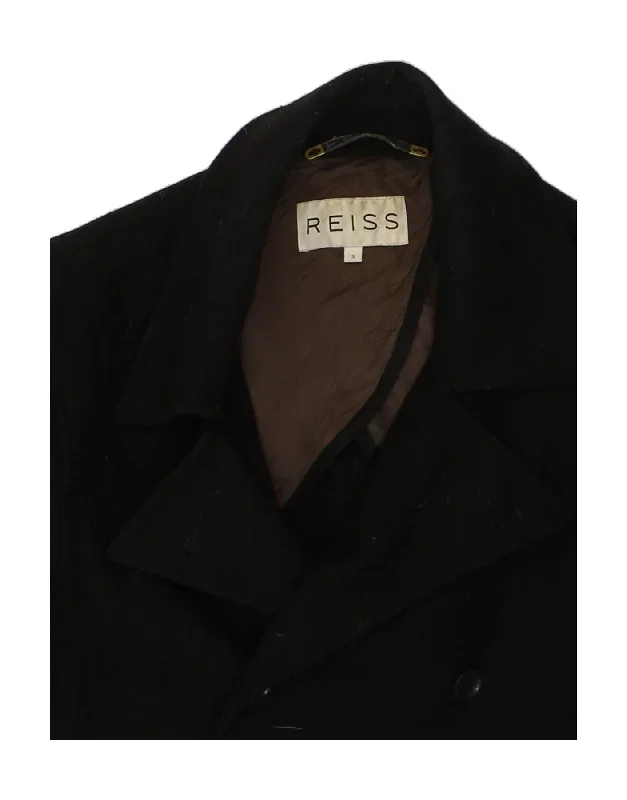 reiss-mens-double-breasted-coat-uk-36-small-black-wool