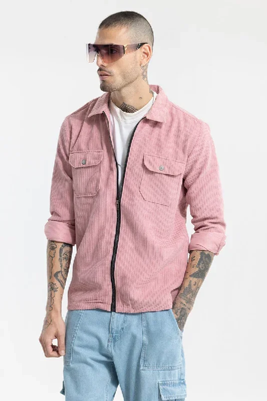 Ribcord Pink Corduroy Overshirt