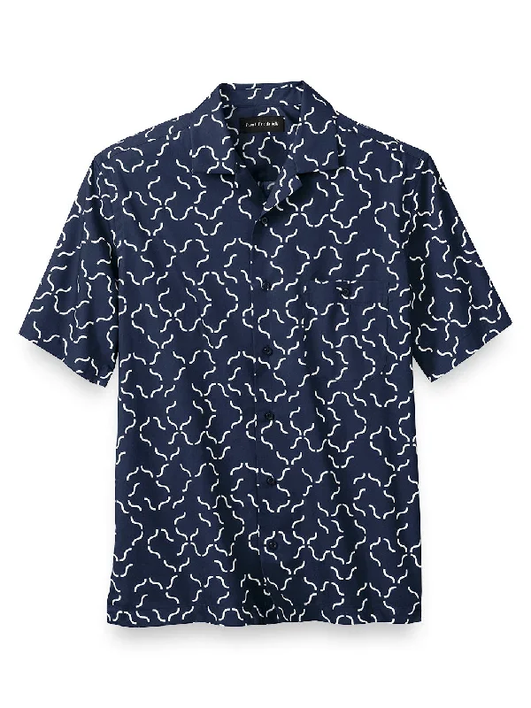 Cotton Deco Print Casual Shirt