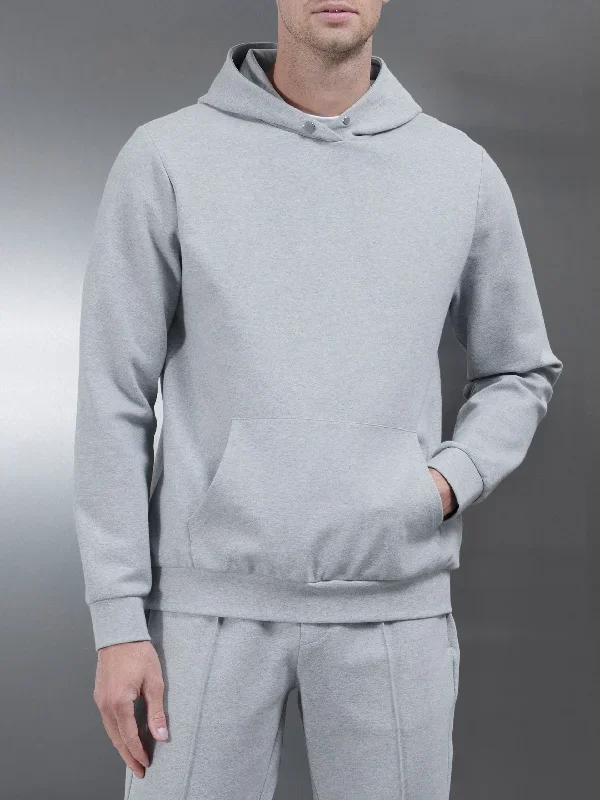 Technical Jersey Hoodie in Marl Grey