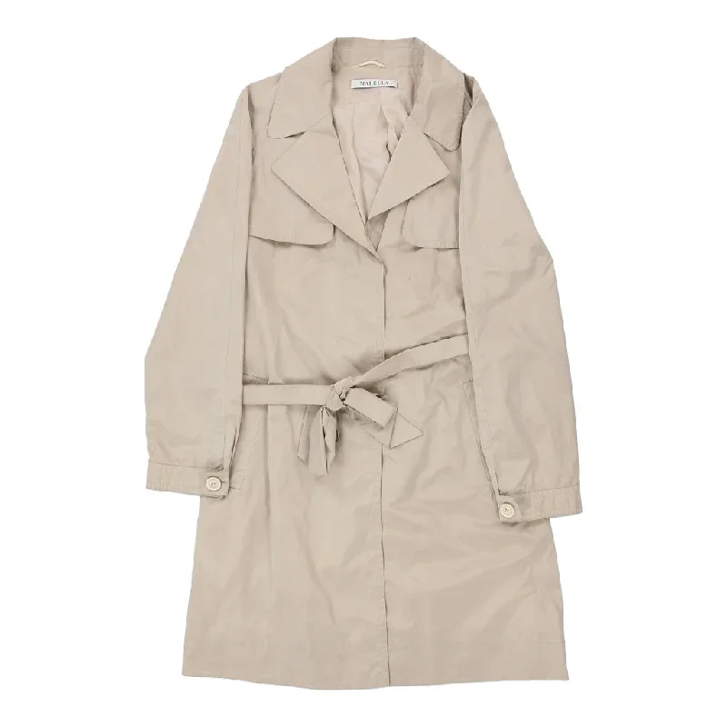 Marella Trench Coat - Large Cream Polyester