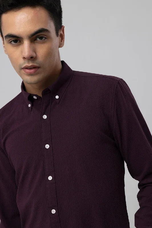 Wrinkle Crush Maroon Shirt